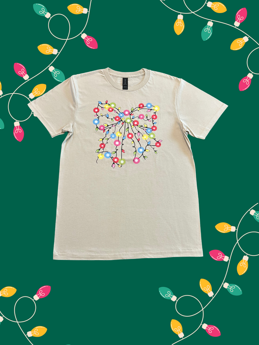 Holiday Lights Bow T-shirt